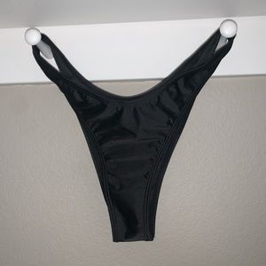 Black High Leg Bikini Bottoms